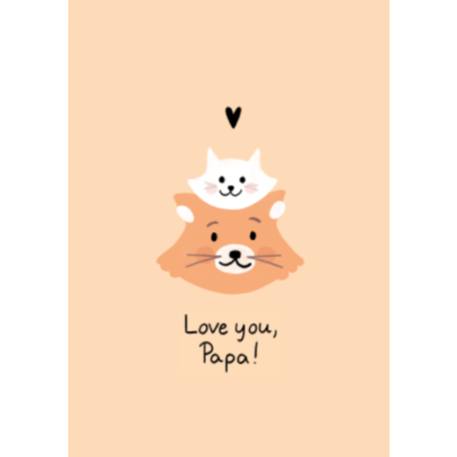 Love You Papa! - Double Card with Envelope