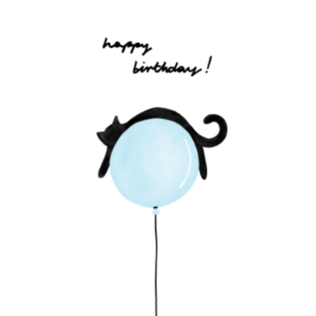 Happy Birthday Balloon - Double Card with Envelope