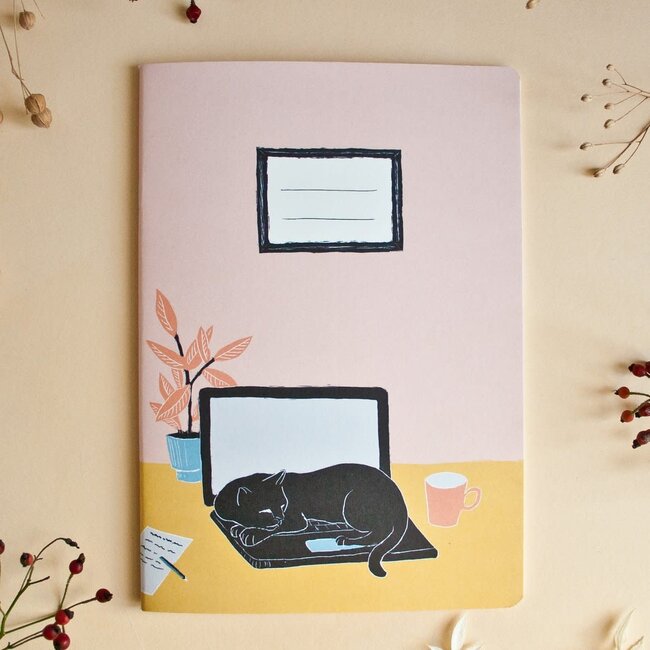Katja Rub - Cat on Laptop, Notebook