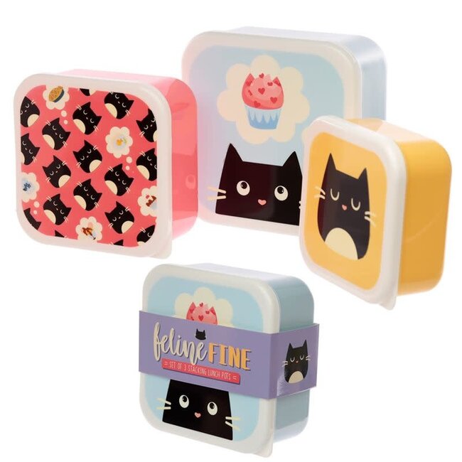 Feline Fine - Lunch Boxes Cats, Set of 3