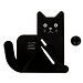 Balvi Black Cat - Magnetic Refridgerator Board Meow