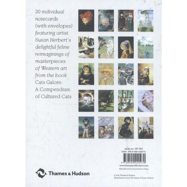 Cats in Art Box - 20 Dubbele Kaarten met Enveloppen