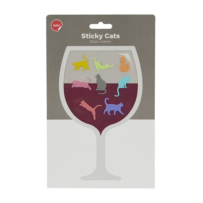 Sticky Cats - Herbruikbare Glas Markers