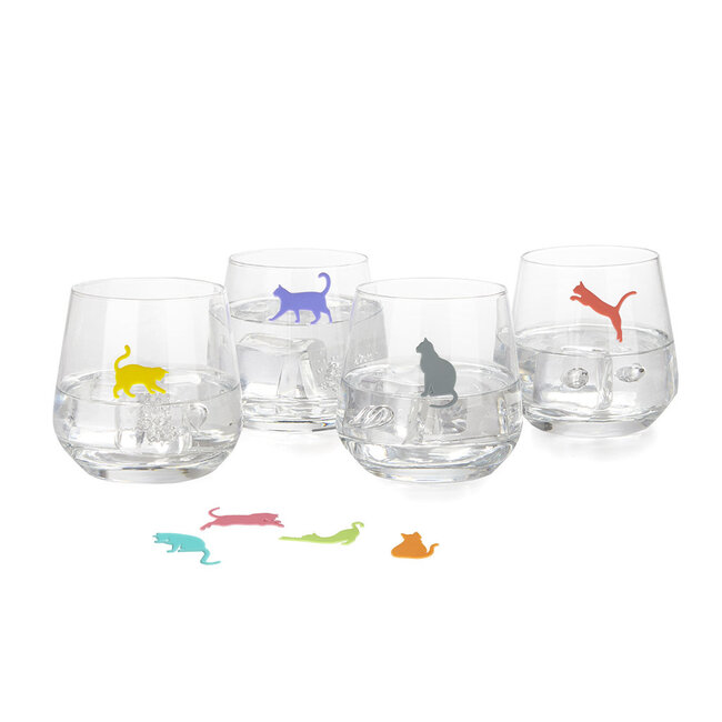Balvi Sticky Cats - Herbruikbare Glas Markers