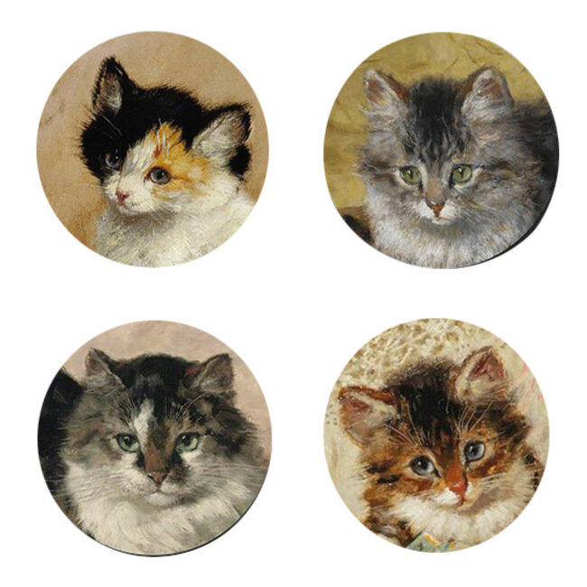 Parastone Ronner Knip - Glass Cat Coasters