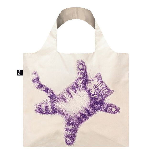 LOQI LOQI - Flying Purrple Cat, Recycled Bag