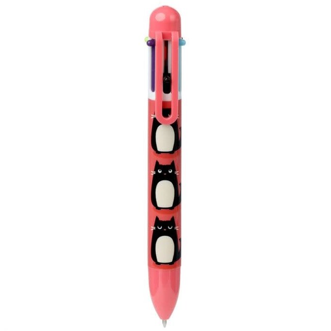 Puckator Feline Fine - 6 Colour Pen, Red