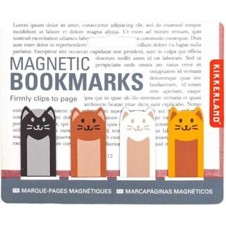 Kikkerland Magnetic Bookmarks - Cats, 4 pcs
