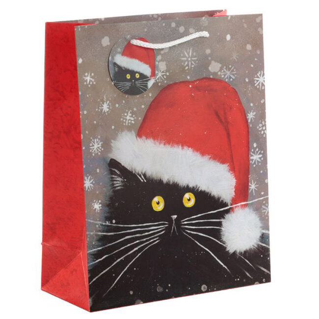 Kim Haskins - Christmas Cat, Giftbag Large