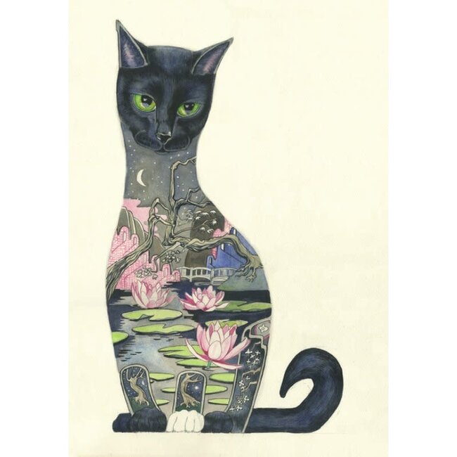 Daniel Mackie - Black Cat, Double Card with Envelope