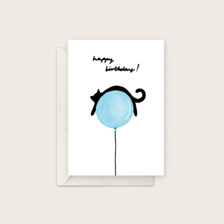 Happy Birthday Balloon - Double Card with Envelope