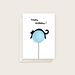 Happy Birthday Ballon - Dubbele Kaart met Enveloppe