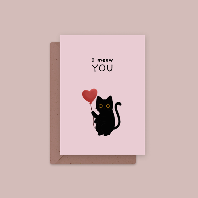 I Meow You - Dubbele Kaart met Enveloppe