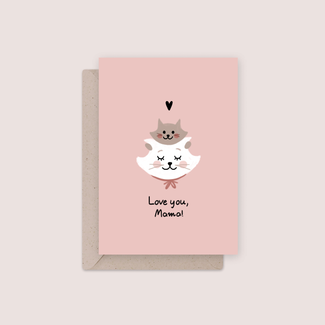 Love You Mama! - Double Card with Envelope