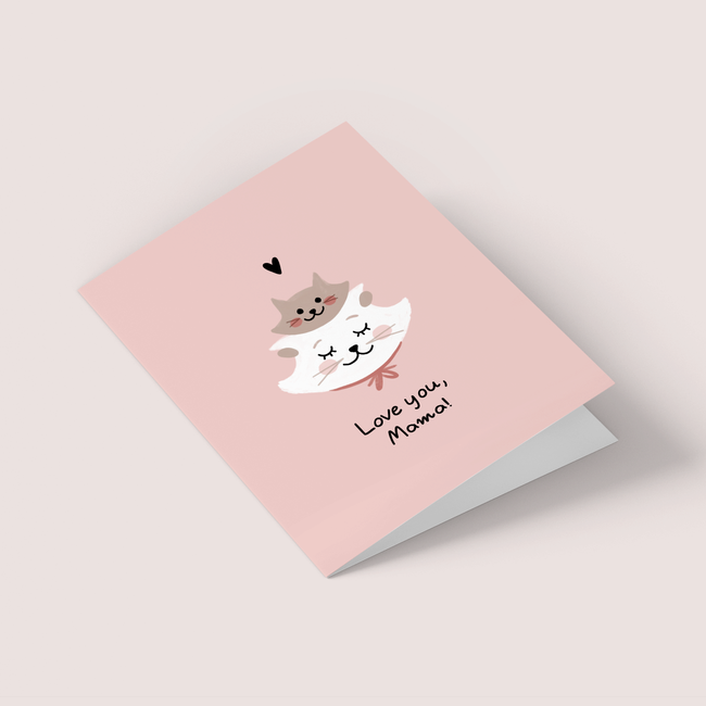 Love You Mama! - Double Card with Envelope