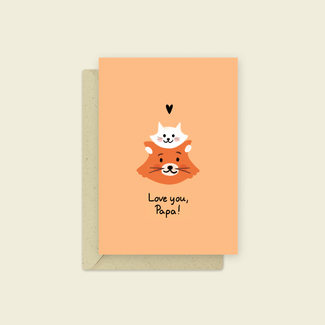 Love You Papa! - Dubbele Kaart met Enveloppe