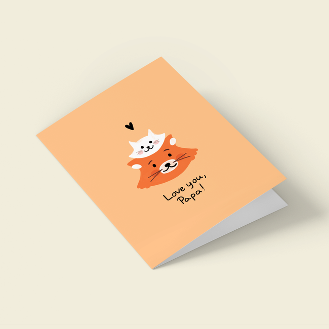 Love You Papa! - Double Card with Envelope