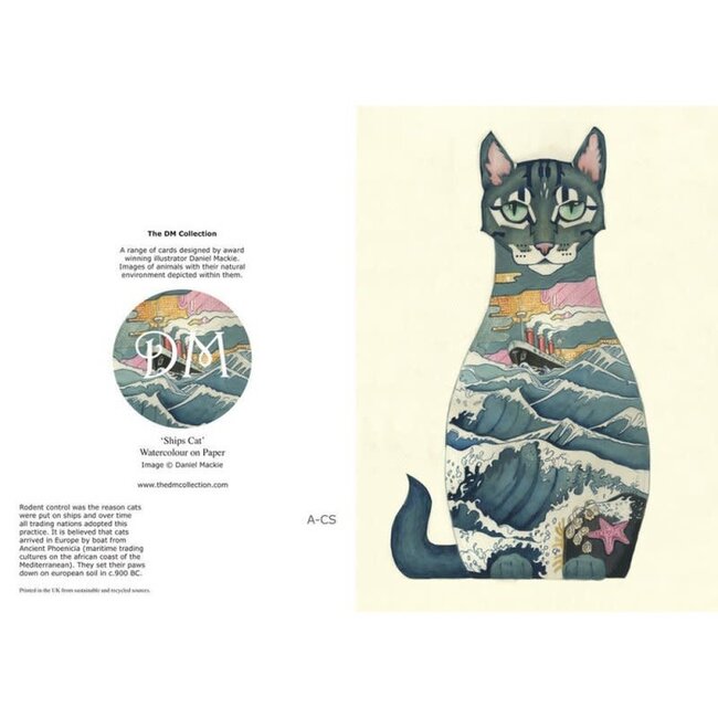 Daniel Mackie - Ships Cat, Dubbele Kaart met Enveloppe