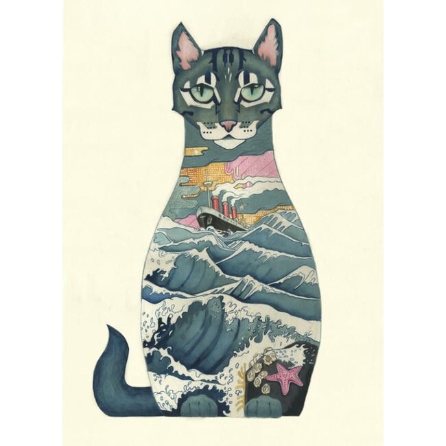 Daniel Mackie - Ships Cat, Dubbele Kaart met Enveloppe