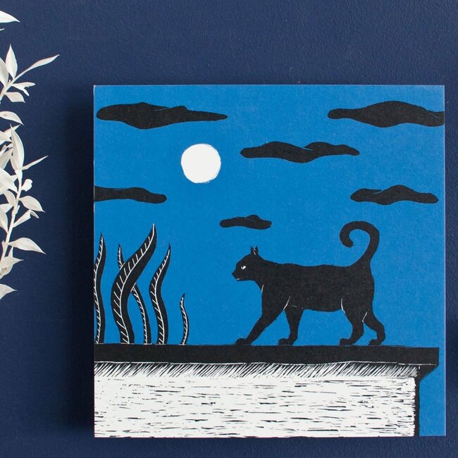 Katja Rub Katja Rub - Cat by Full Moon, Postcard 14.8 x 14.8 cm