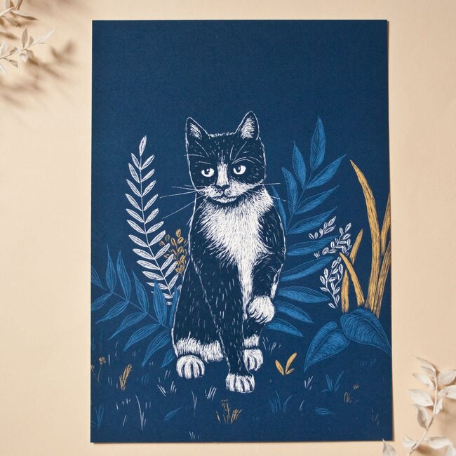 Katja Rub - Kat Blauw, A4 Poster