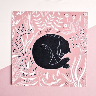 Katja Rub Katja Rub - Pink Cat, Postcard 14.8 x 14.8 cm