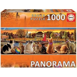 Panorama - Cats on the Quay, Puzzel 1000 stukjes