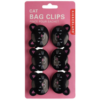 Kikkerland Black Cats - Bag Clips