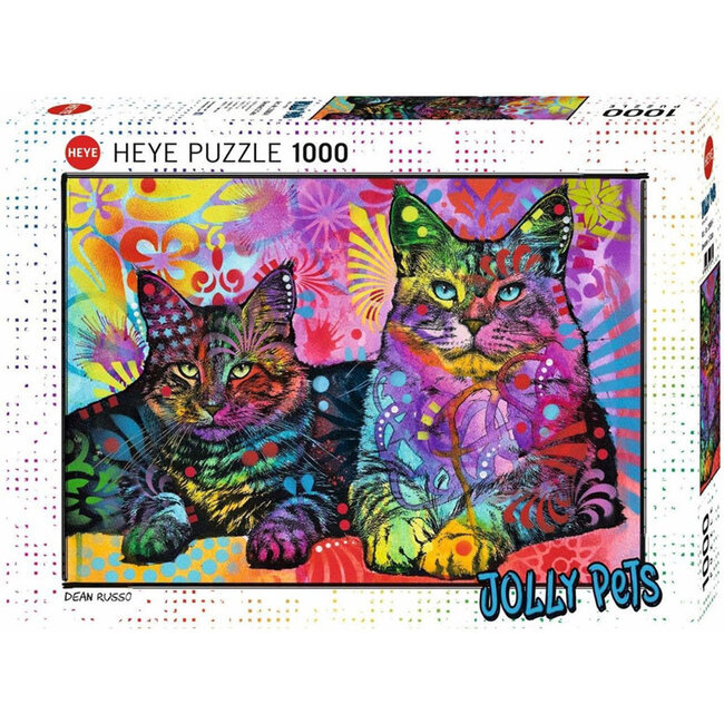 Heye Jolly Pets - Devoted 2 Cats, Puzzle 1000 pieces