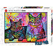 Heye Jolly Pets - Devoted 2 Cats, Puzzle 1000 pieces