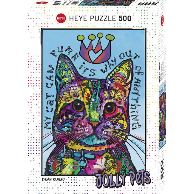 Heye Jolly Pets - My Cat Can Purr it's Way out of Anything, Puzzel 500 stukjes