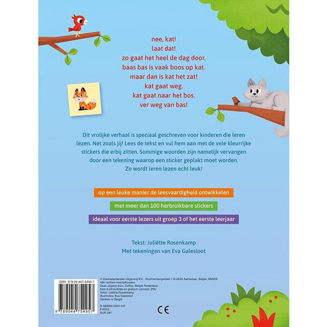 Kat Is Het Zat! - Ik Leer Lezen, Stickerboek