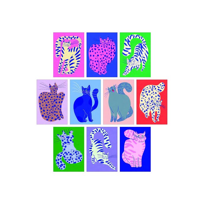 Cat Box - 100 Postcards from 10 Artists