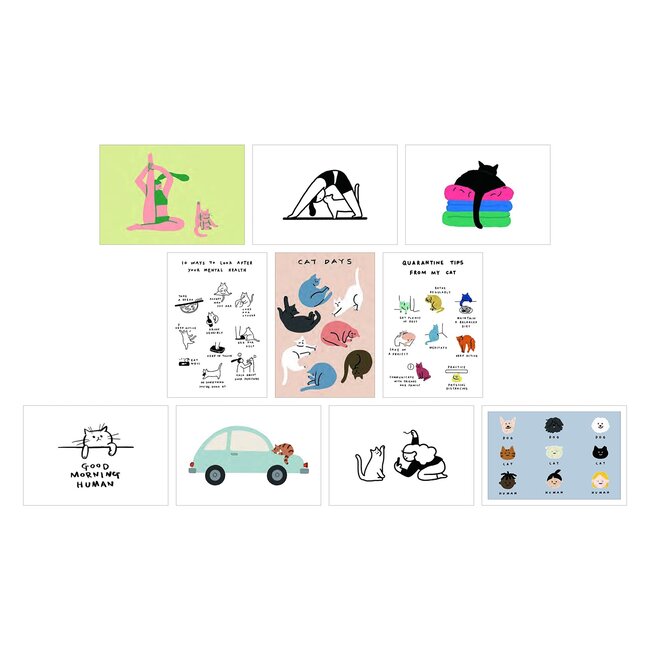 Cat Box - 100 Postcards from 10 Artists