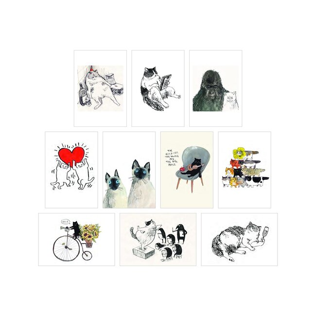 Cat Box - 100 Postcards from 10 Artists
