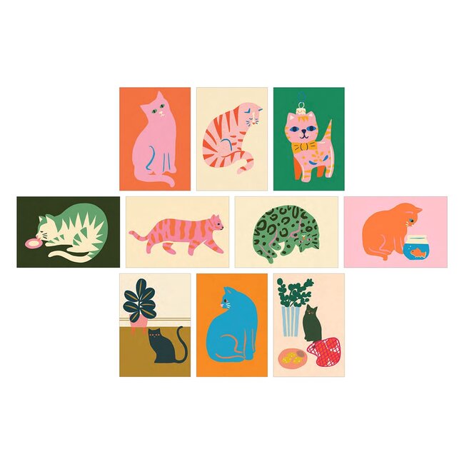 Cat Box - 100 Postcards from 10 Artists