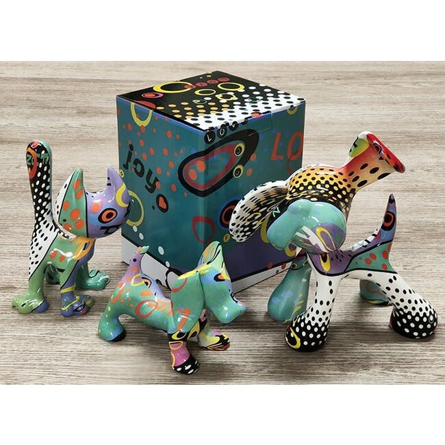 Jacky Zegers - Ink Cat Pattern, Sculpture 22 cm