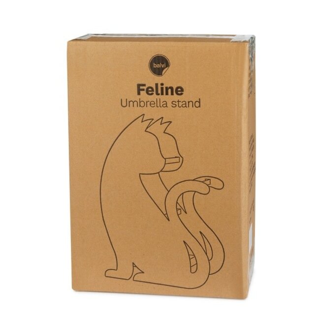 Umbrella Stand - Feline, Black metal