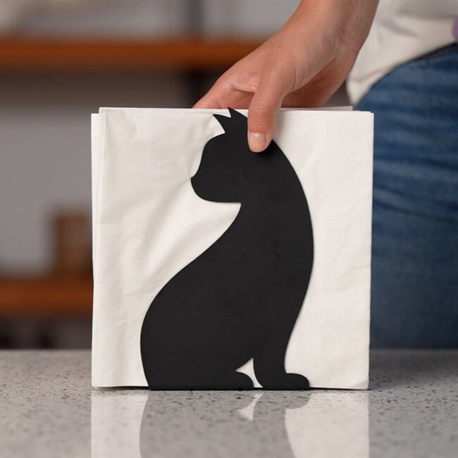 Servethouder - Feline Zwart