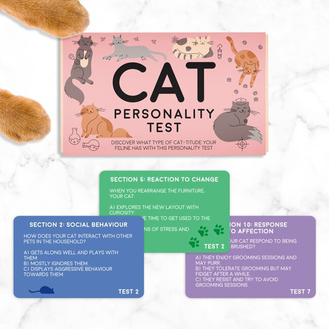 Cat Personality Test - 100 kaartjes om de Persoonlijkheid van je Kat te ontrafelen
