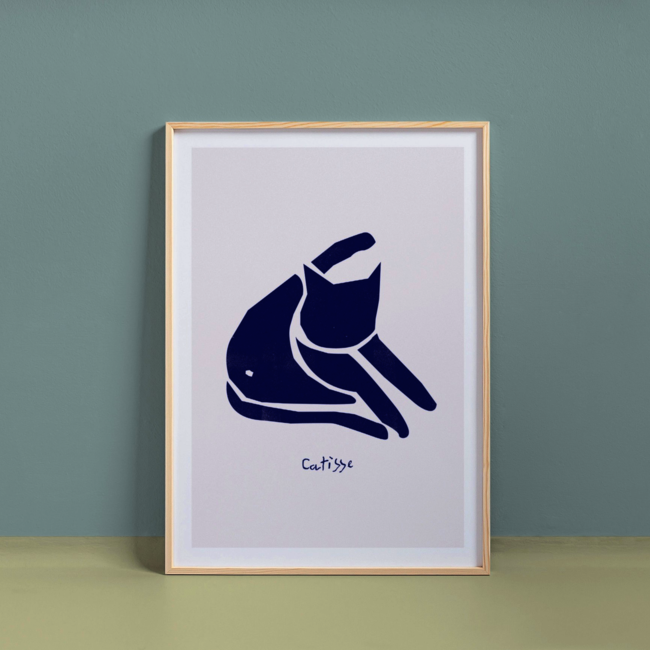 Niaski -Blue Catisse, Kunstdruk A4