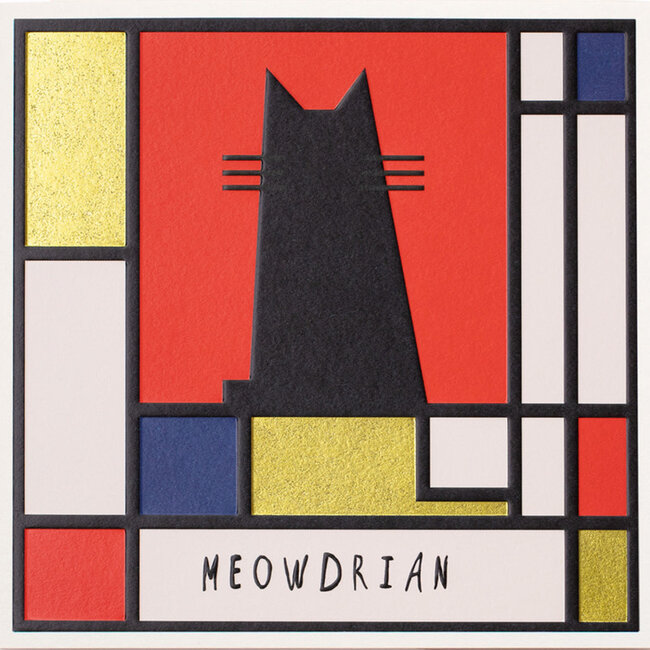 Niaski - Meowdrian, Double Card with Envelope