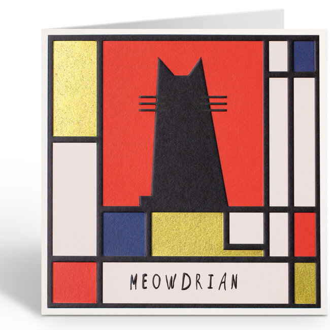 Niaski - Meowdrian, Dubbele Kaart met Enveloppe