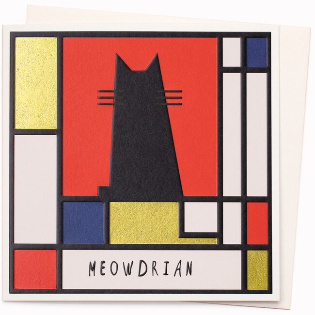 Niaski - Meowdrian, Double Card with Envelope