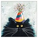 Kim Haskins - Party Cat, Double Card with Envelope