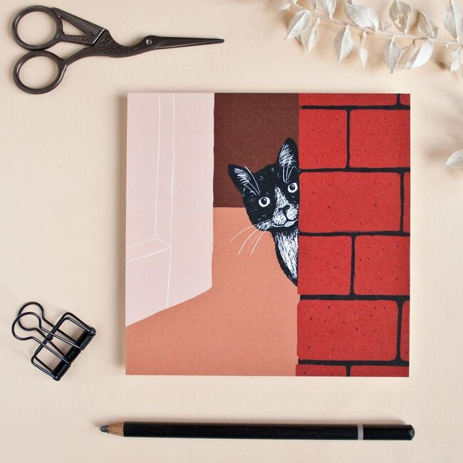 Katja Rub Katja Rub - Cat Brick, Postcard 14.8 x 14.8 cm