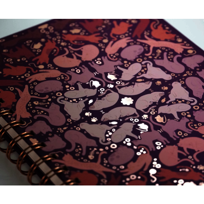 Yoga Cats Poses, Spiral Notebook