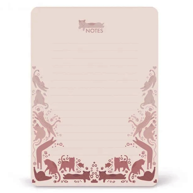 Yoga Cats Poses, Notepad with 65 lined pages