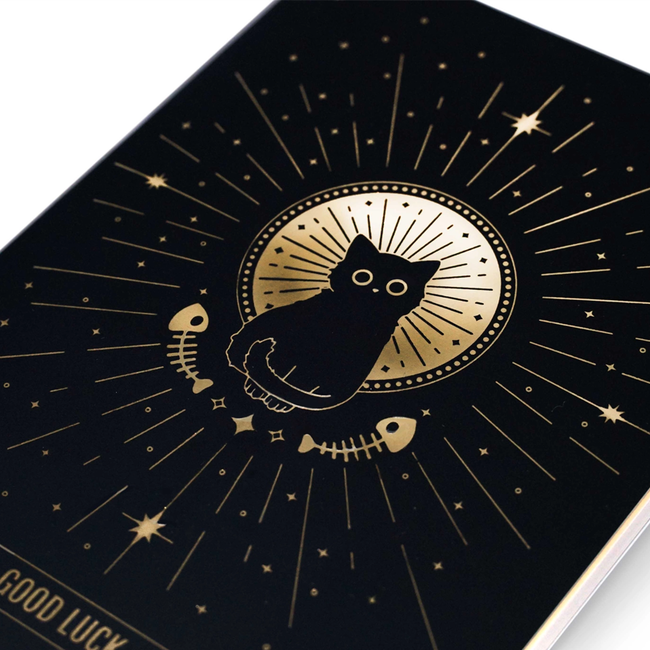 Good Luck Black Cat, Mini Notebook