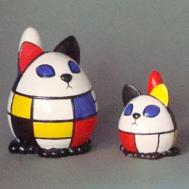 Mondriaan Katten - Menagerie Geometrique, 7 & 4,5 cm